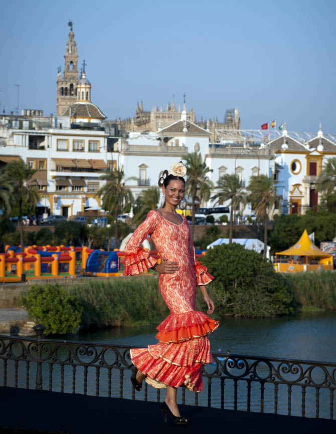 Traditional Flamenco dancer in Southern Spain (Seville)